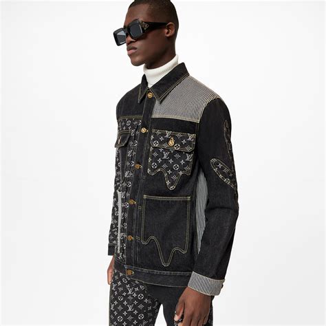 louis vuitton monogram denim jacket black